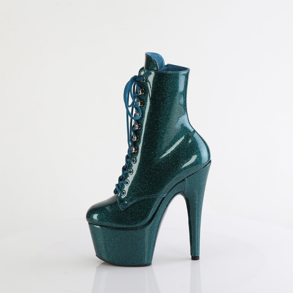 ADORE-1020GP Teal Glitter Calf High Boots Multi view 4
