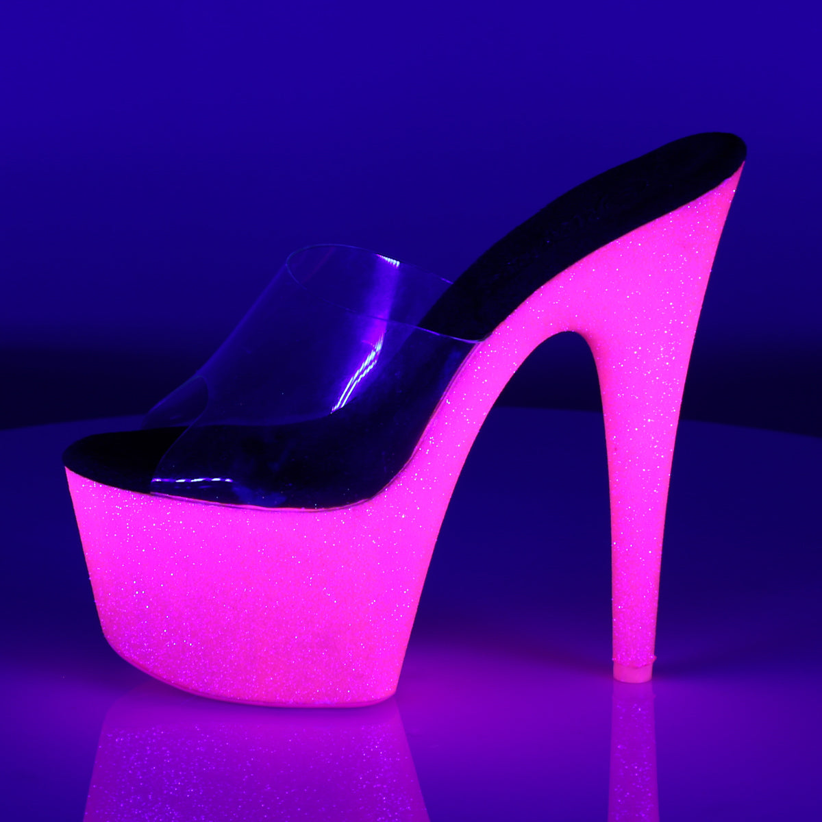 ADORE-701UVG Pink Peep Toe High Heel Pink Multi view 4