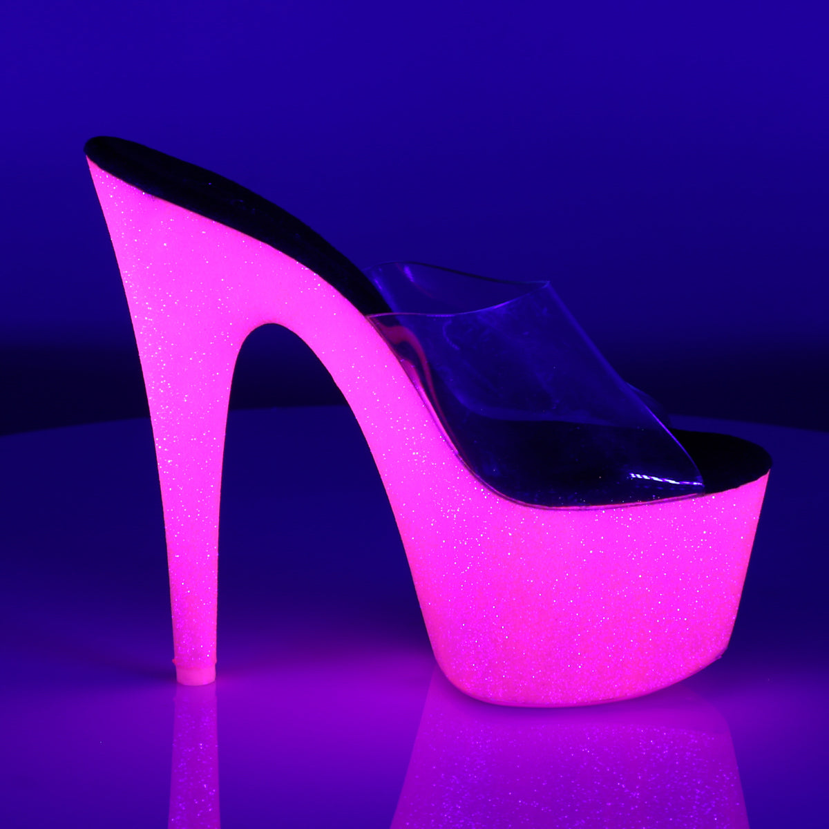 ADORE-701UVG Pink Peep Toe High Heel Pink Multi view 2