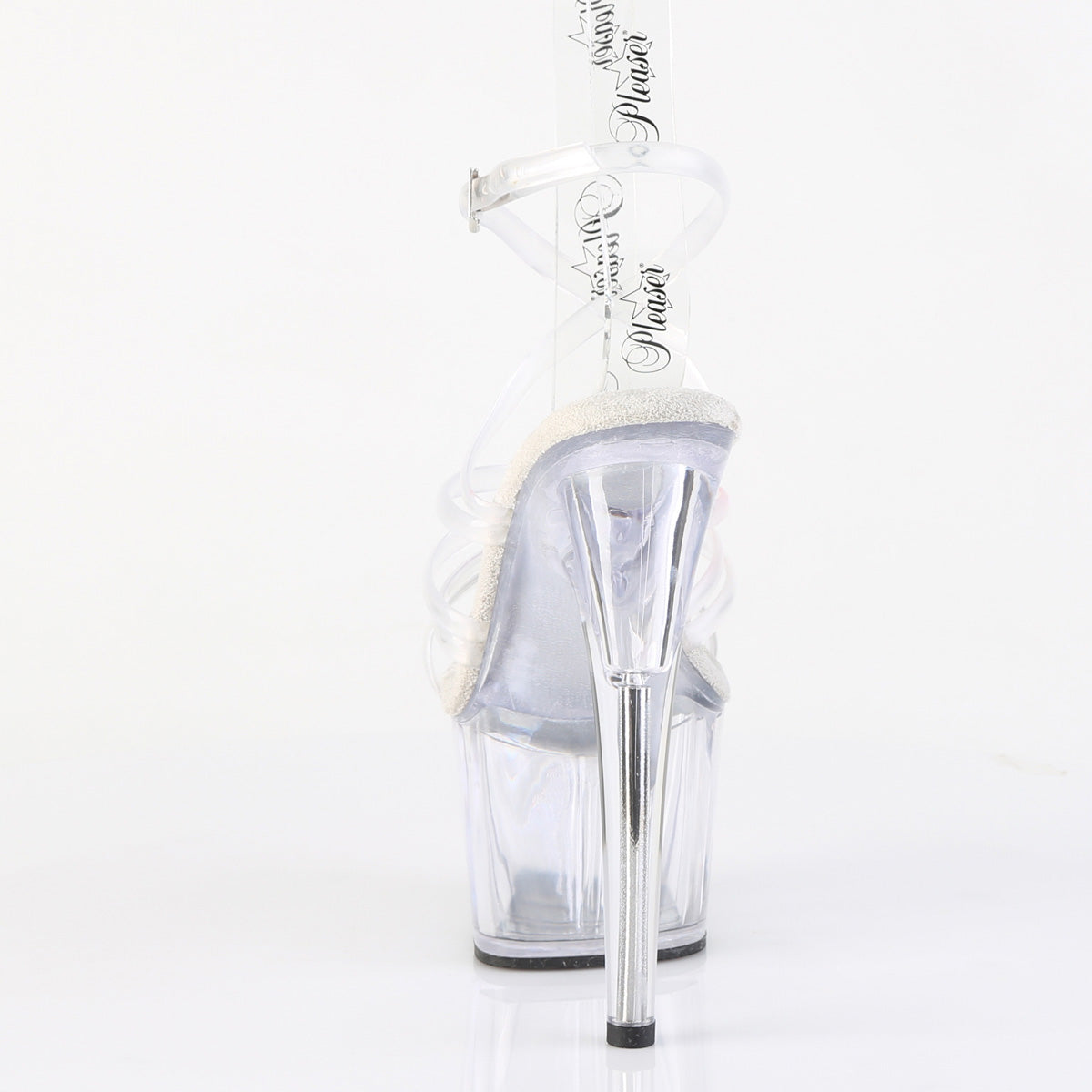 ADORE-706 Criss Cross Ankle Strap Sandal Clear Multi view 3