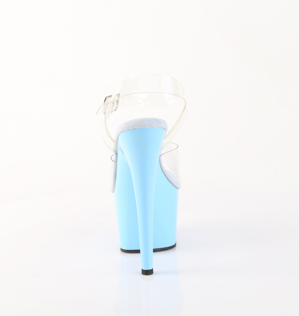 ADORE-708 Baby Blue & Clear Platform Heels Blue & Clear Multi view 3