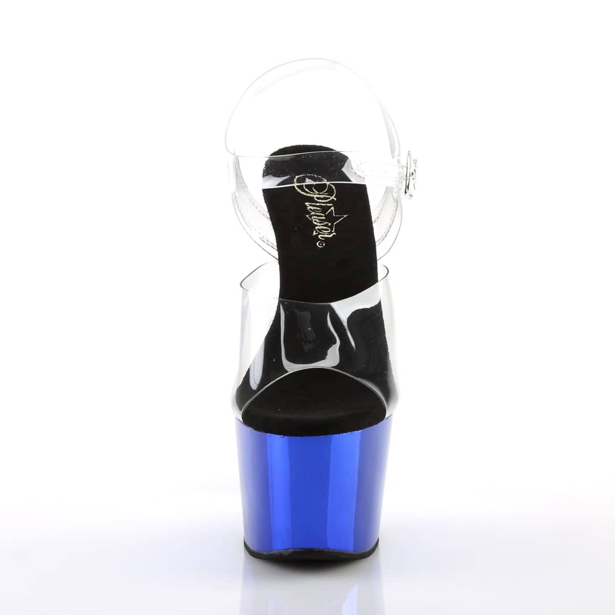 ADORE-708 Blue Metallic Platform Heels