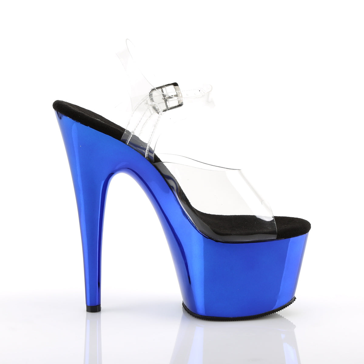 ADORE-708 Blue Ankle Peep Toe High Heel Multi view 2