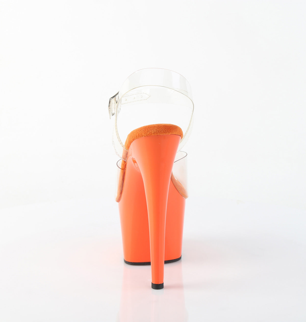 ADORE-708 Orange & Clear Platform Heels Orange & Clear Multi view 3