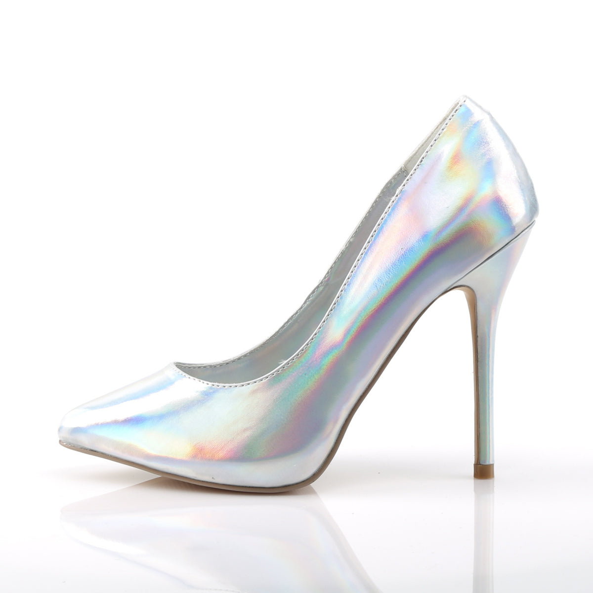 AMUSE-20 Silver Court High Heel Silver Multi view 4