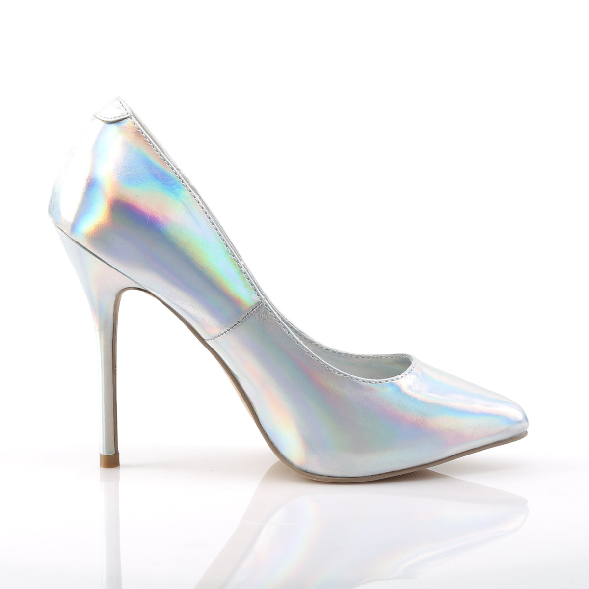 AMUSE-20 Silver Court High Heel Silver Multi view 2