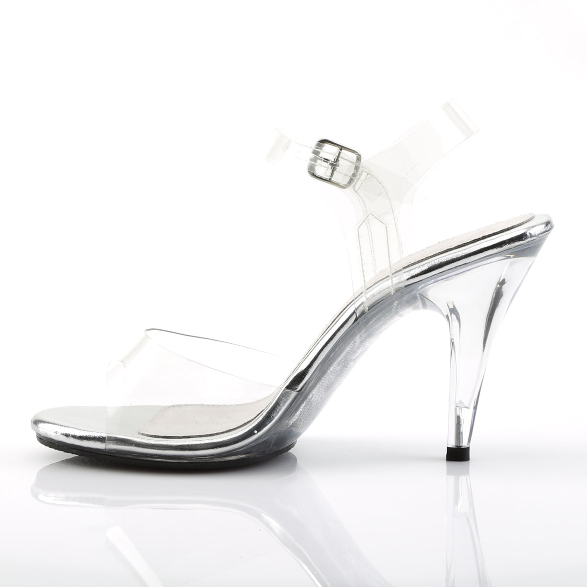 CARESS-408 Clear Peep Toe High Heel Clear Multi view 4