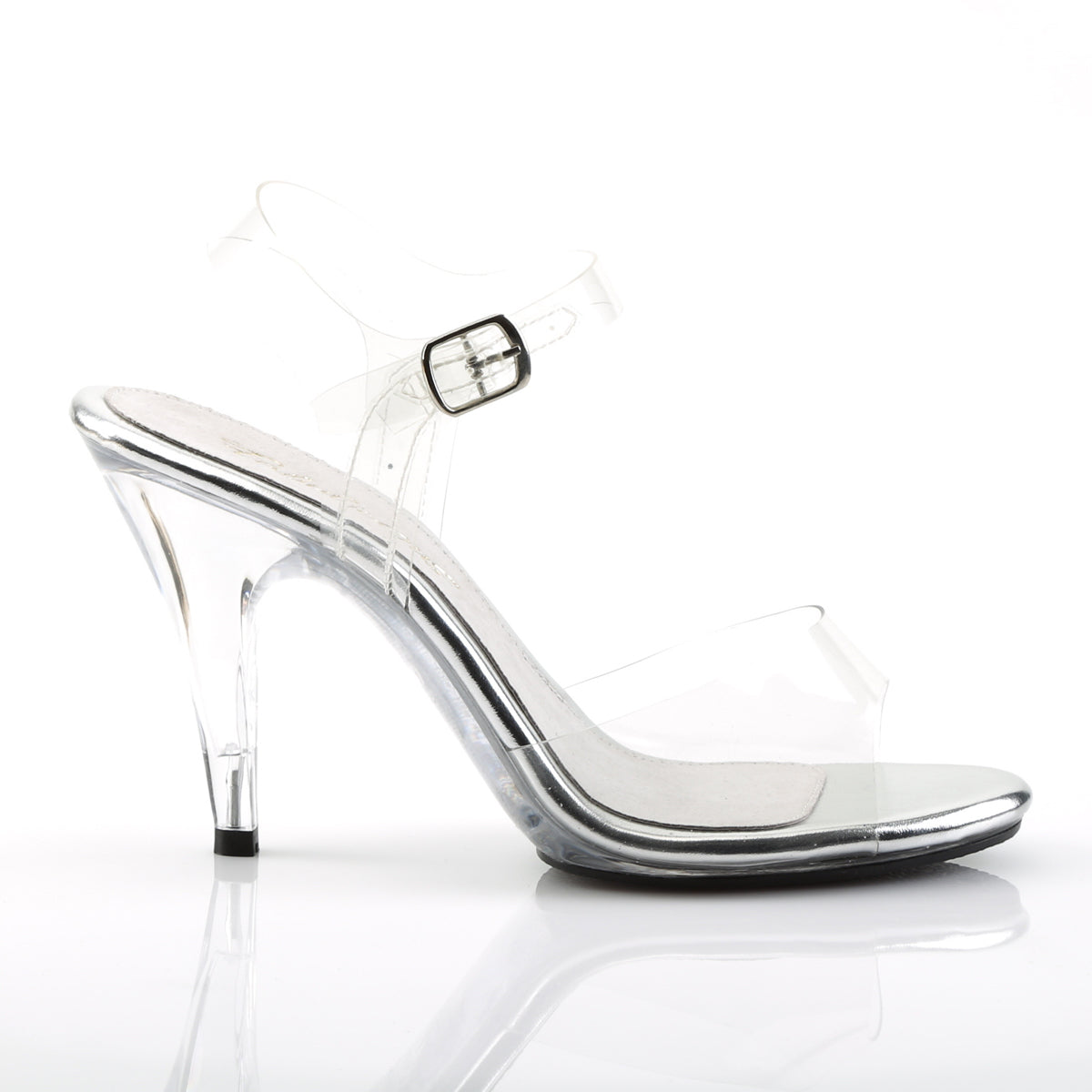 CARESS-408 Clear Peep Toe High Heel Clear Multi view 2