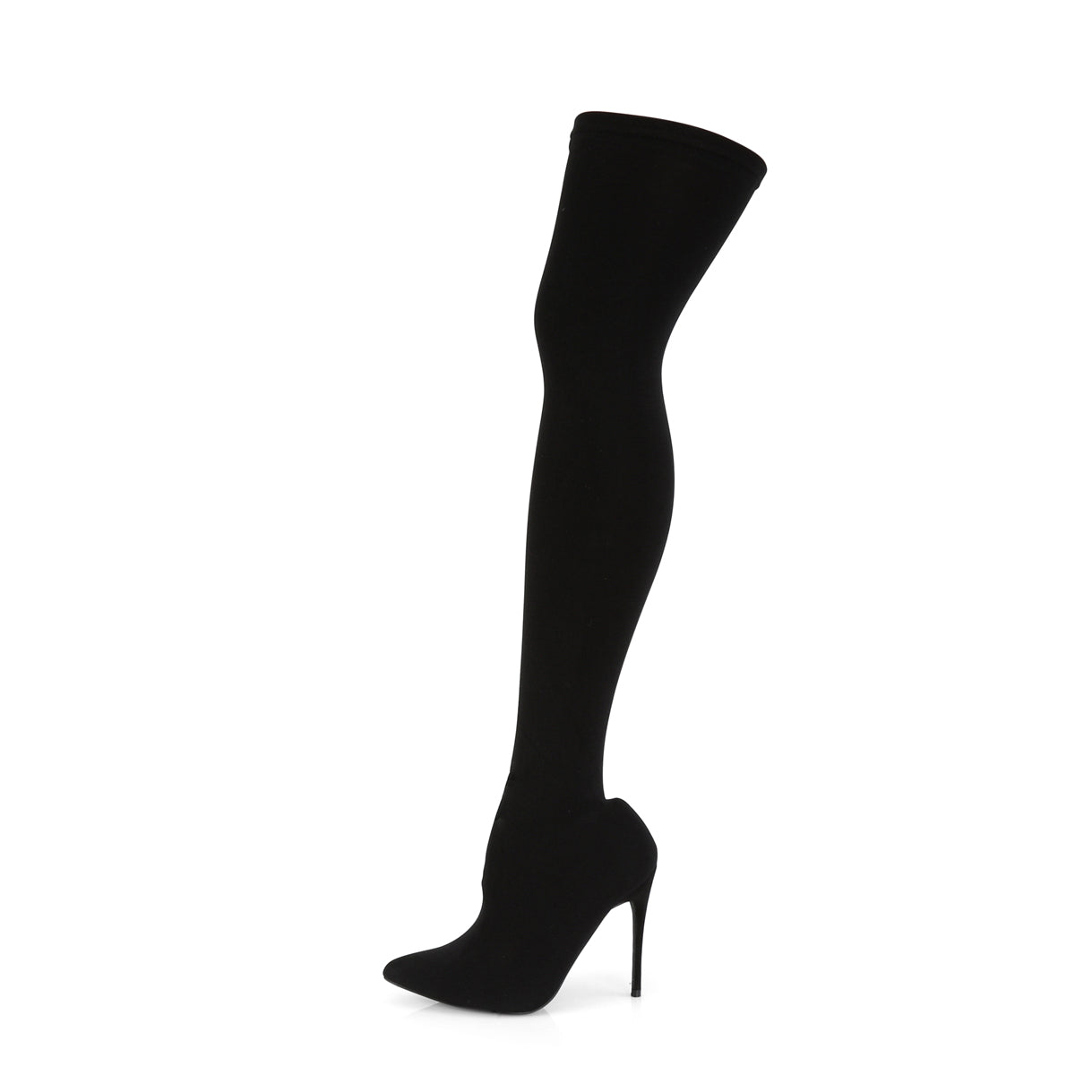 COURTLY-3005 Black Thigh High Boots Black Multi view 4