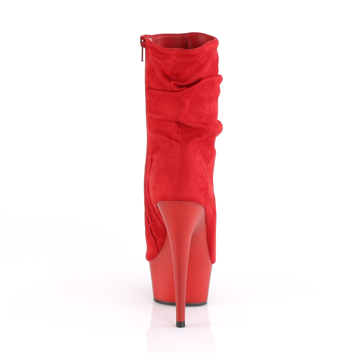 DELIGHT-1031 Calf High Peep Toe Boots Red Multi view 3