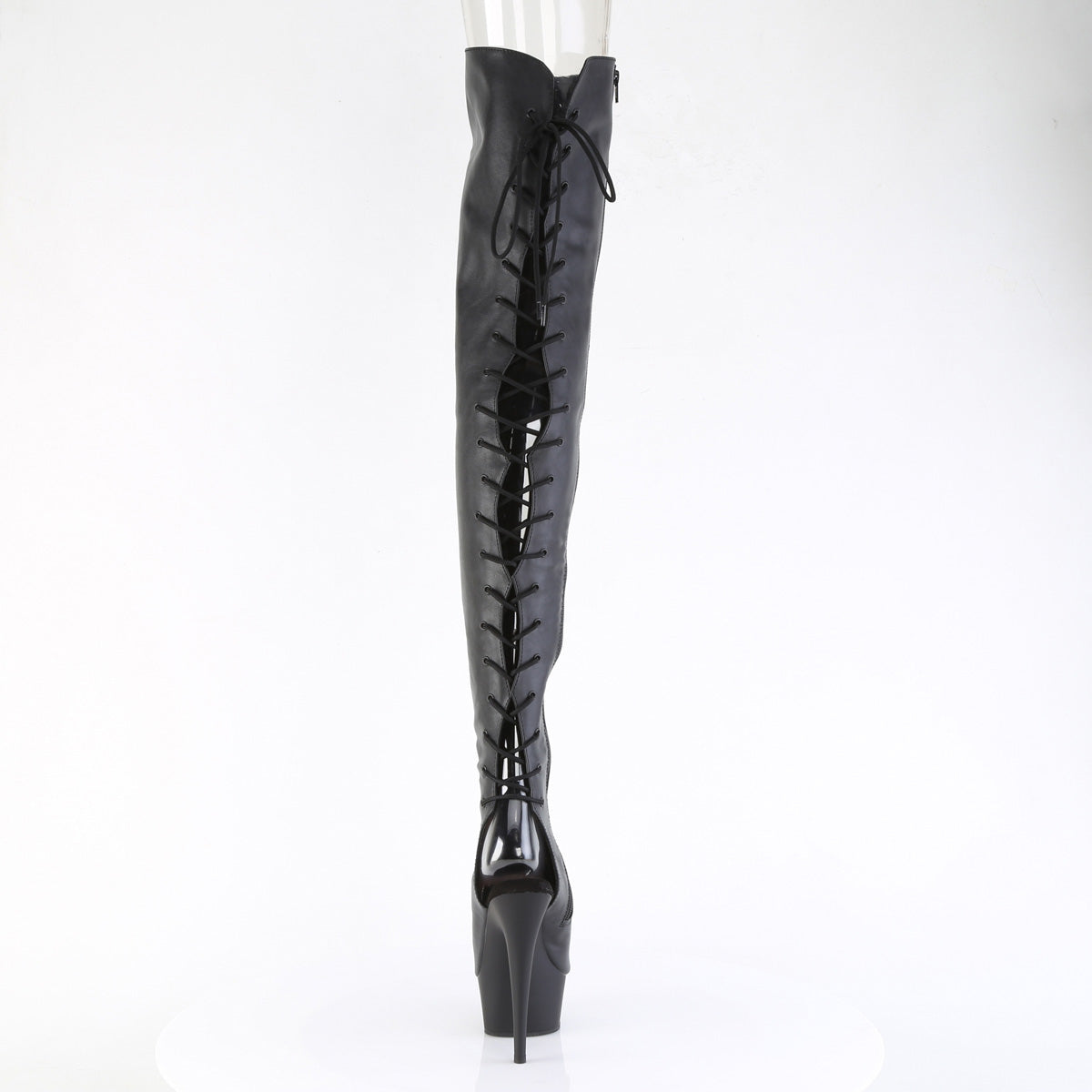 DELIGHT-4019 Back Lace Crotch Boot Multi view 3