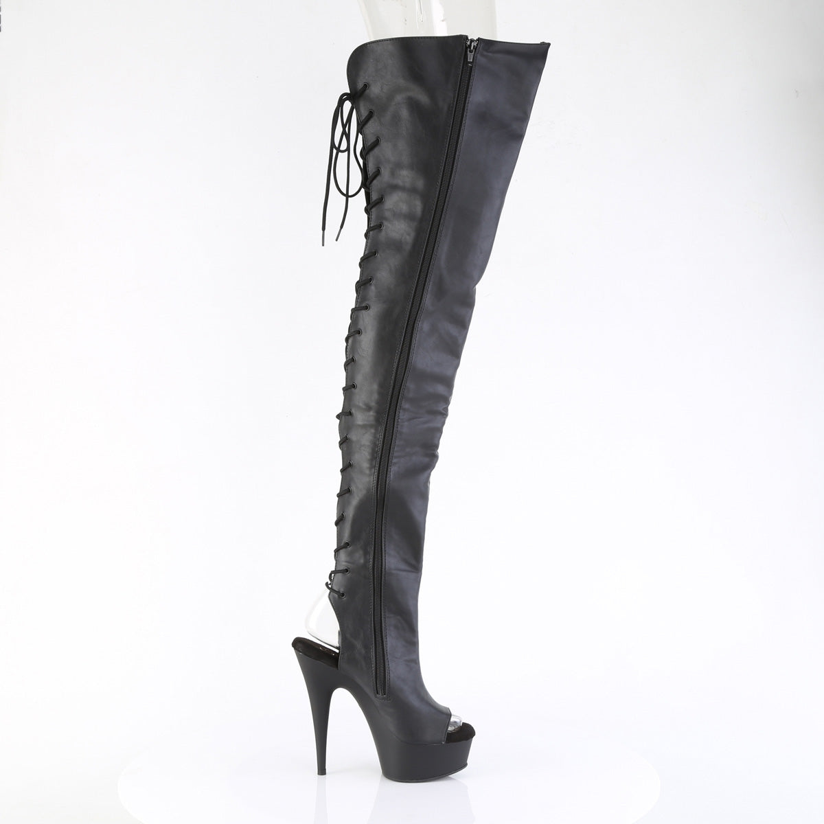 DELIGHT-4019 Back Lace Crotch Boot Multi view 2