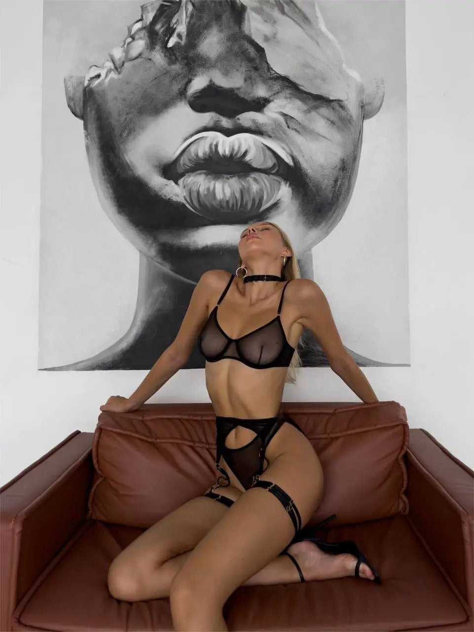 EUPHORIA 5 Piece Lingerie Set - Black