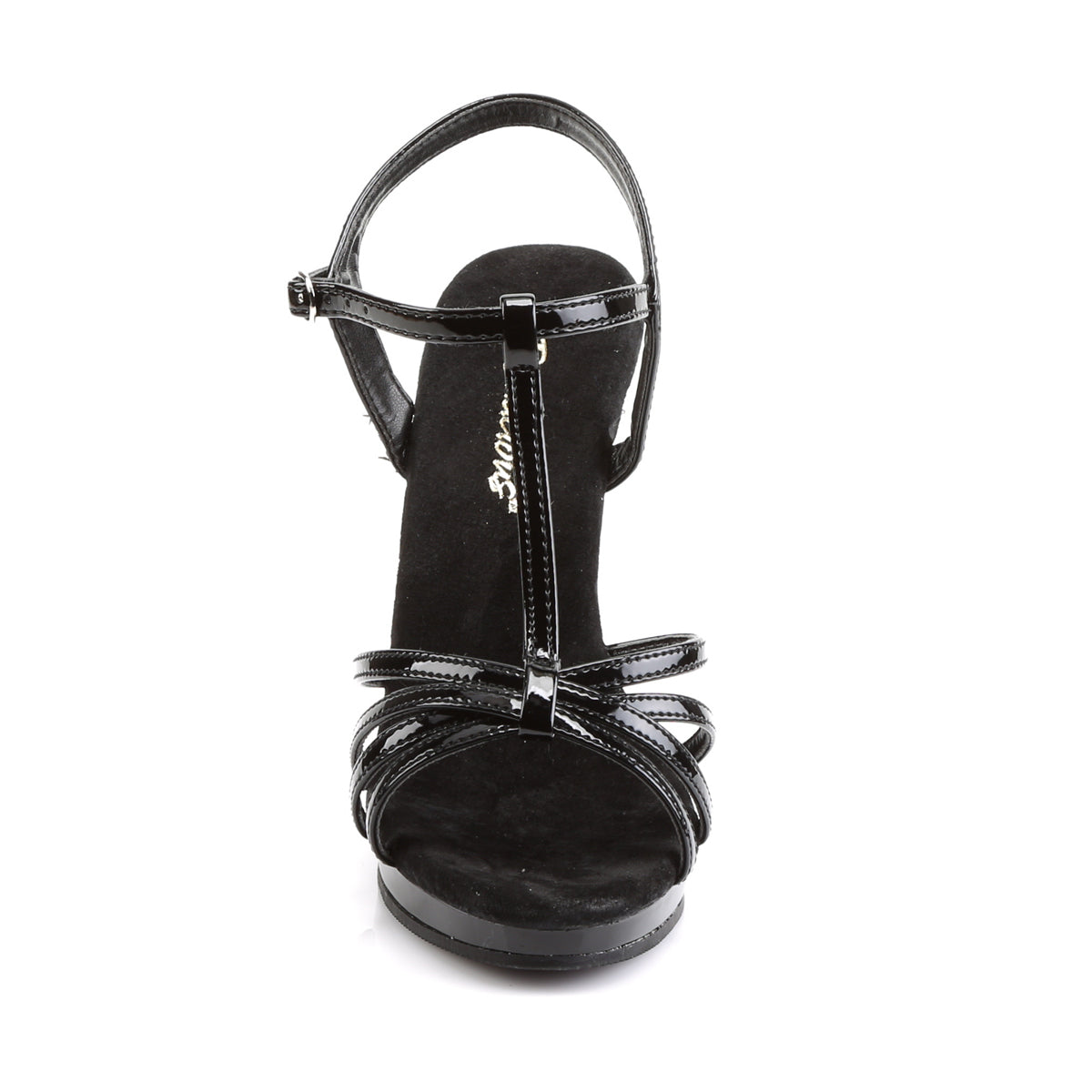 FLAIR-420 Black Patent Strappy Sandal Black Multi view 5