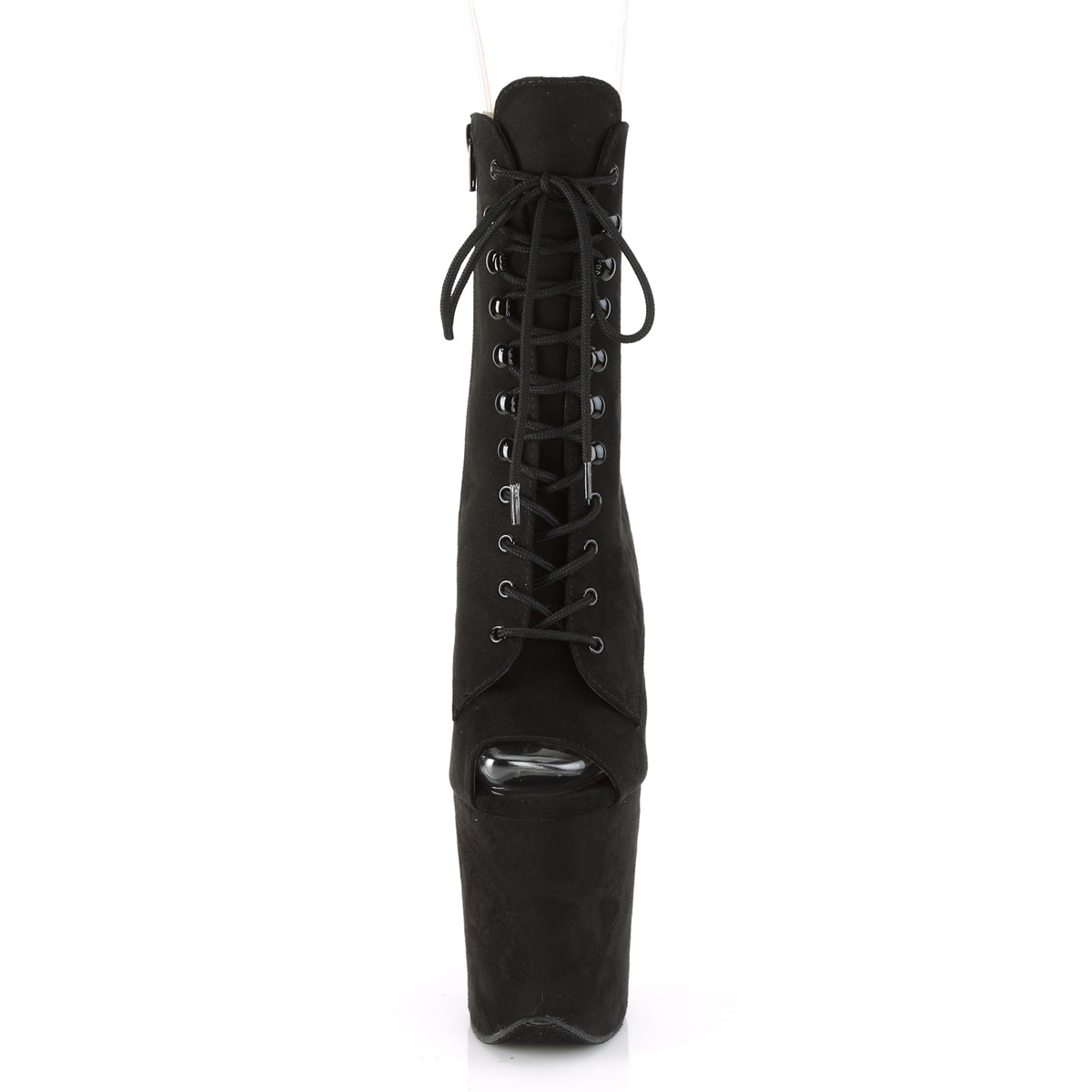FLAMINGO-1021FS Calf High Peep Toe Boots Black Multi view 5