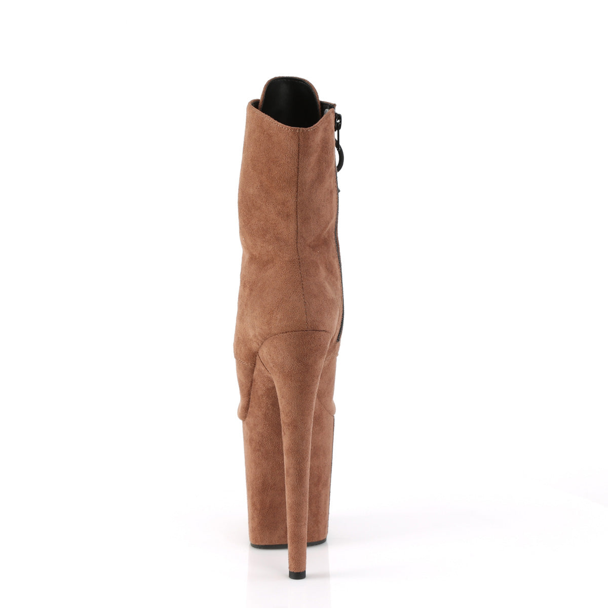 FLAMINGO-1021FS Calf High Peep Toe Boots Brown Multi view 3