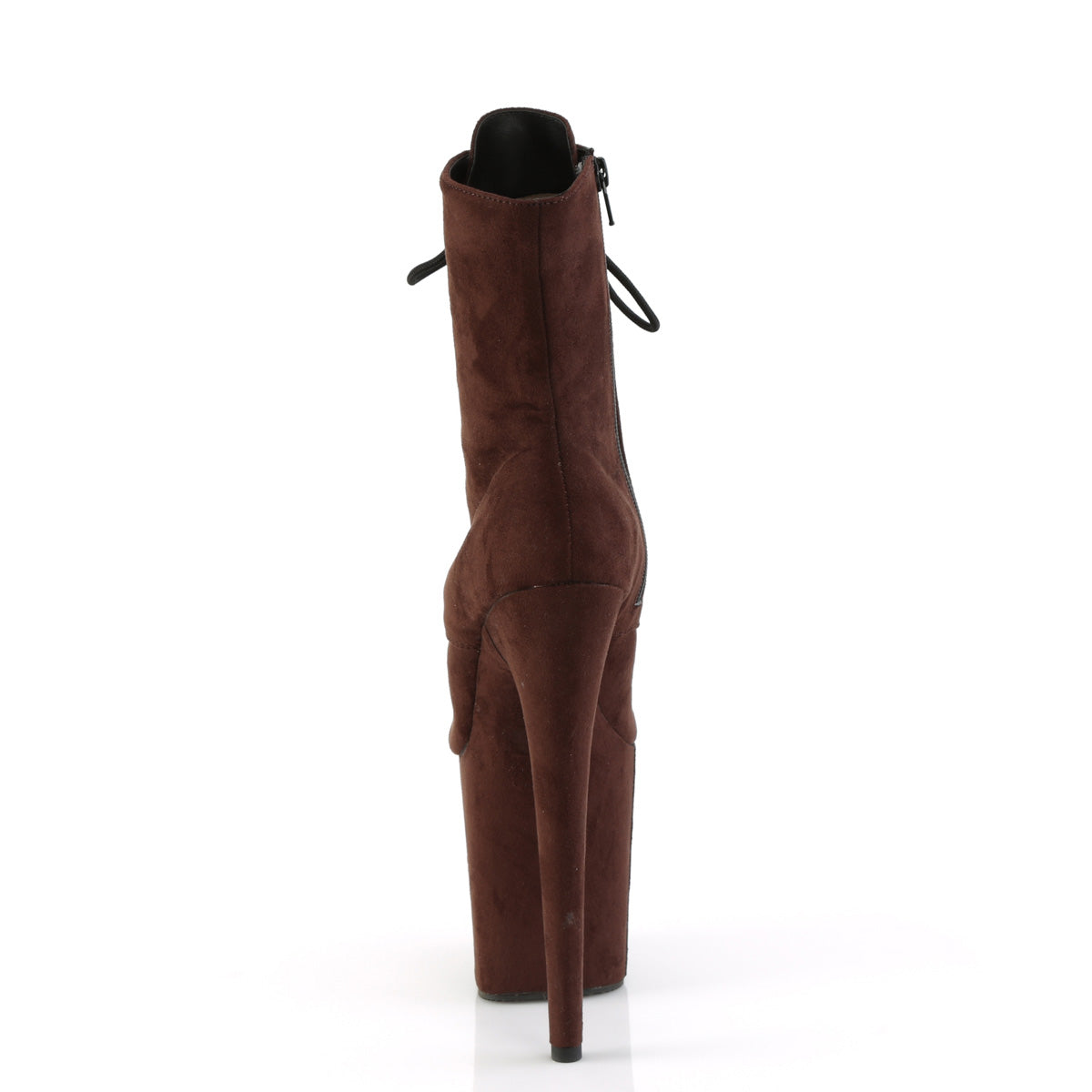 FLAMINGO-1021FS Calf High Peep Toe Boots Brown Multi view 3