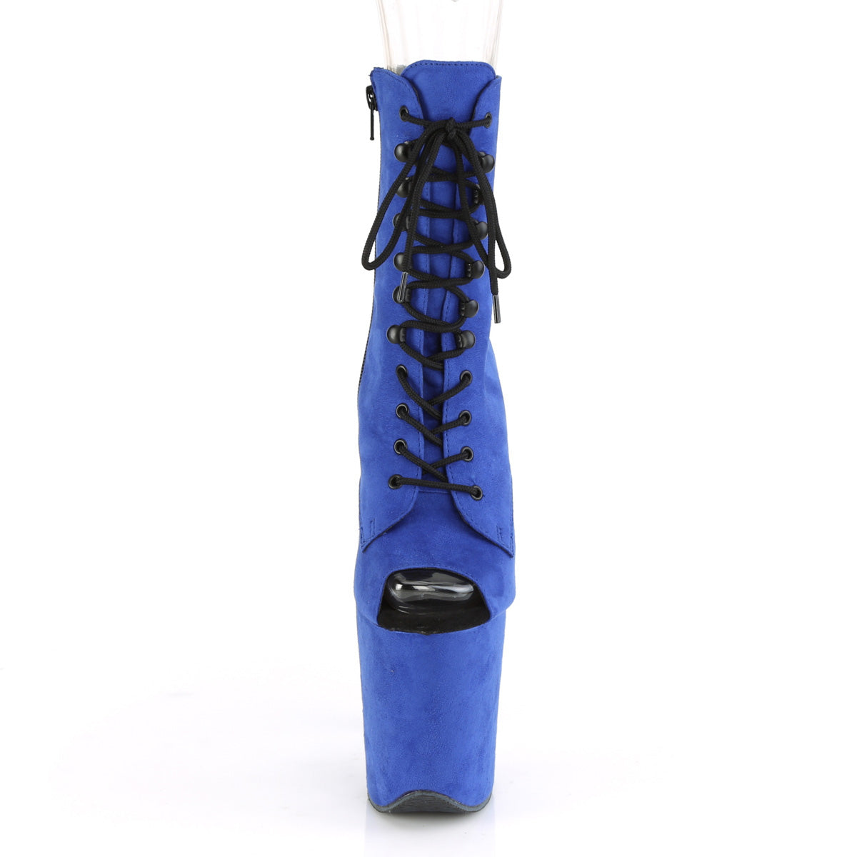 FLAMINGO-1021FS Calf High Peep Toe Boots Blue Multi view 5