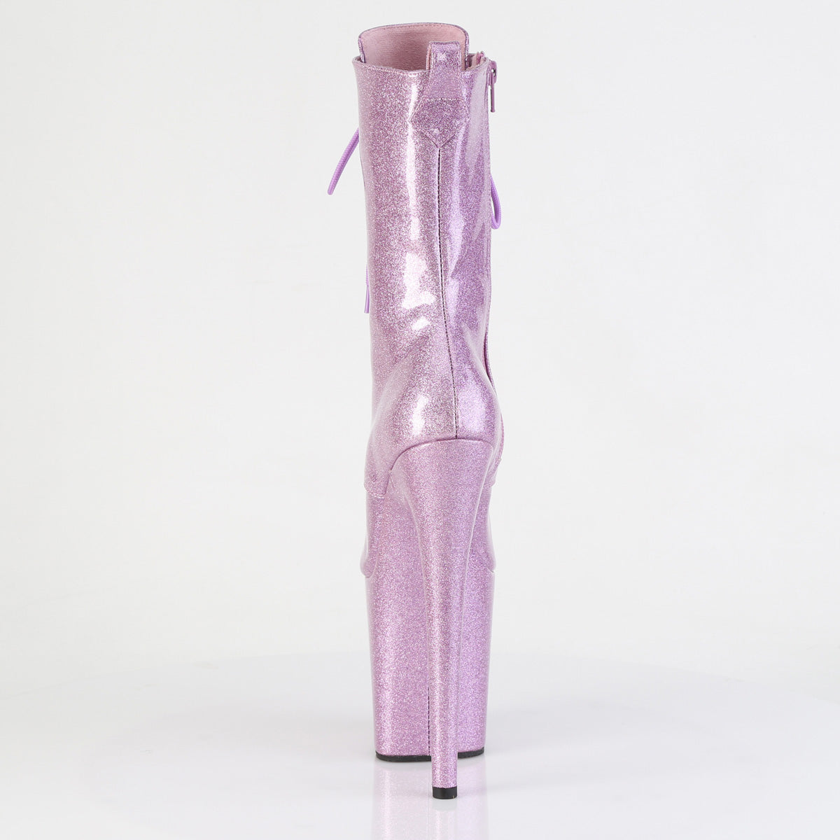 FLAMINGO-1041GP Peep Toe Lace-Up Ankle Boot Pink Multi view 3