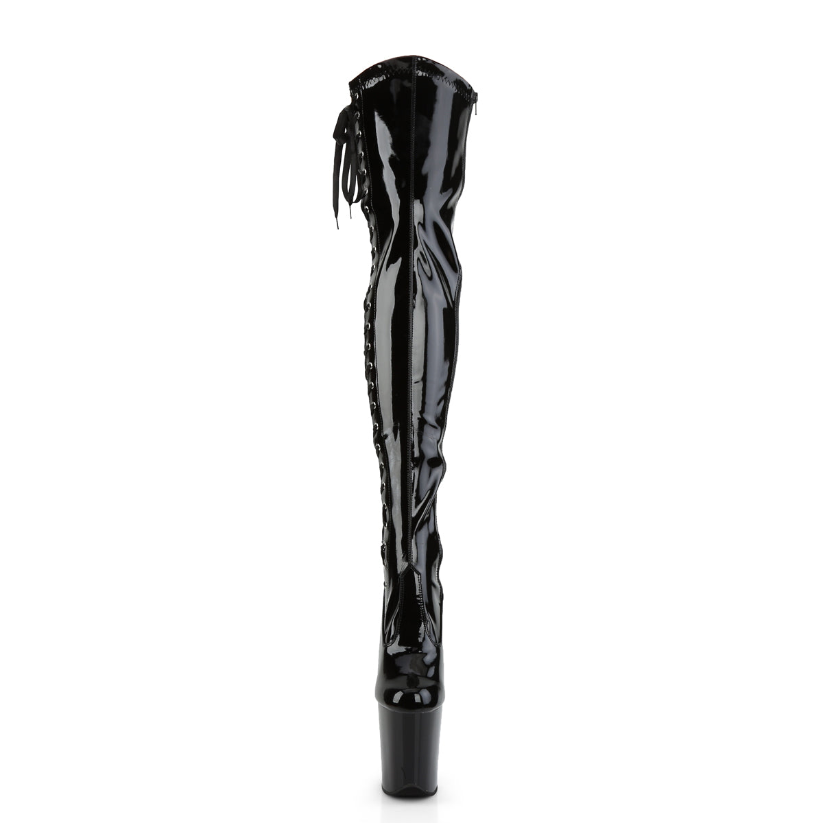 FLAMINGO-3050 Black Thigh High Boots Multi view 5
