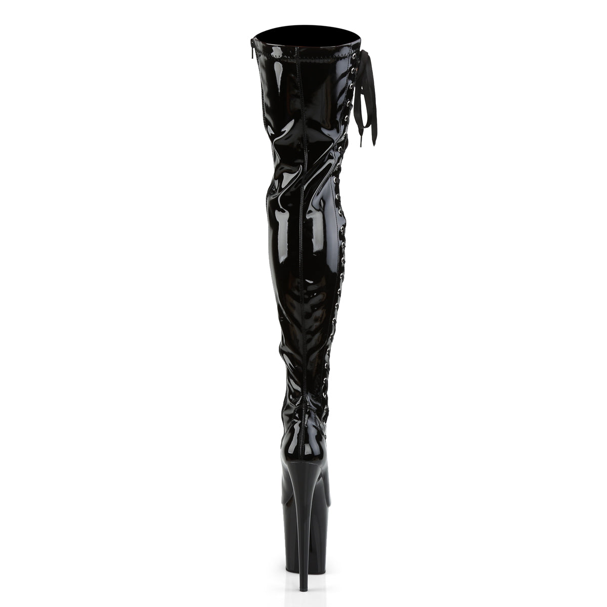 FLAMINGO-3050 Black Thigh High Boots Multi view 3