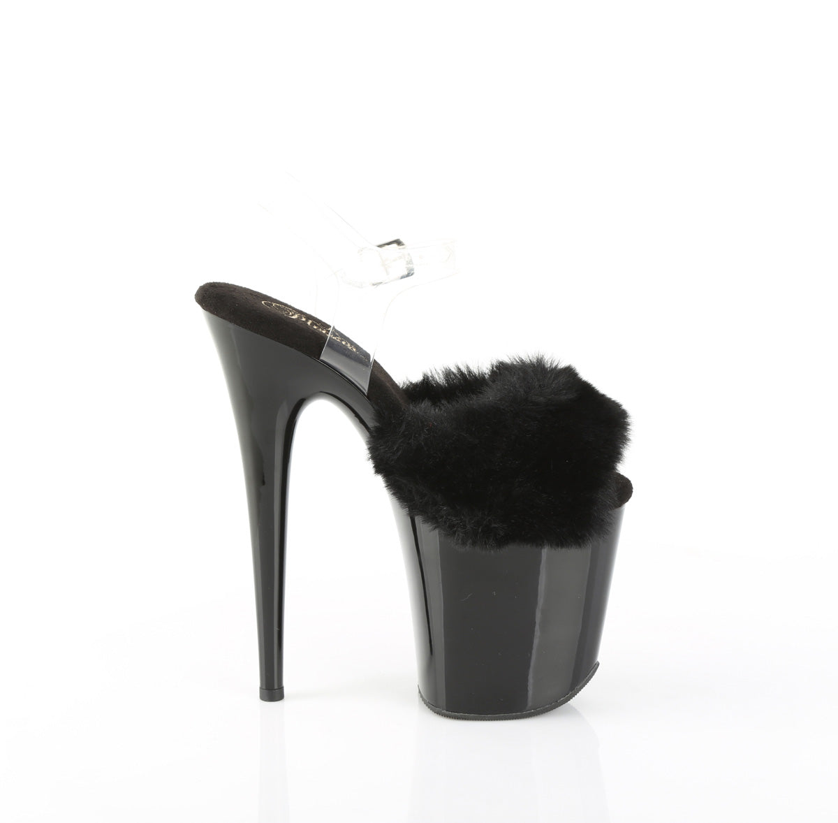 FLAMINGO-808FUR Fur Platform Sandals Black Multi view 2
