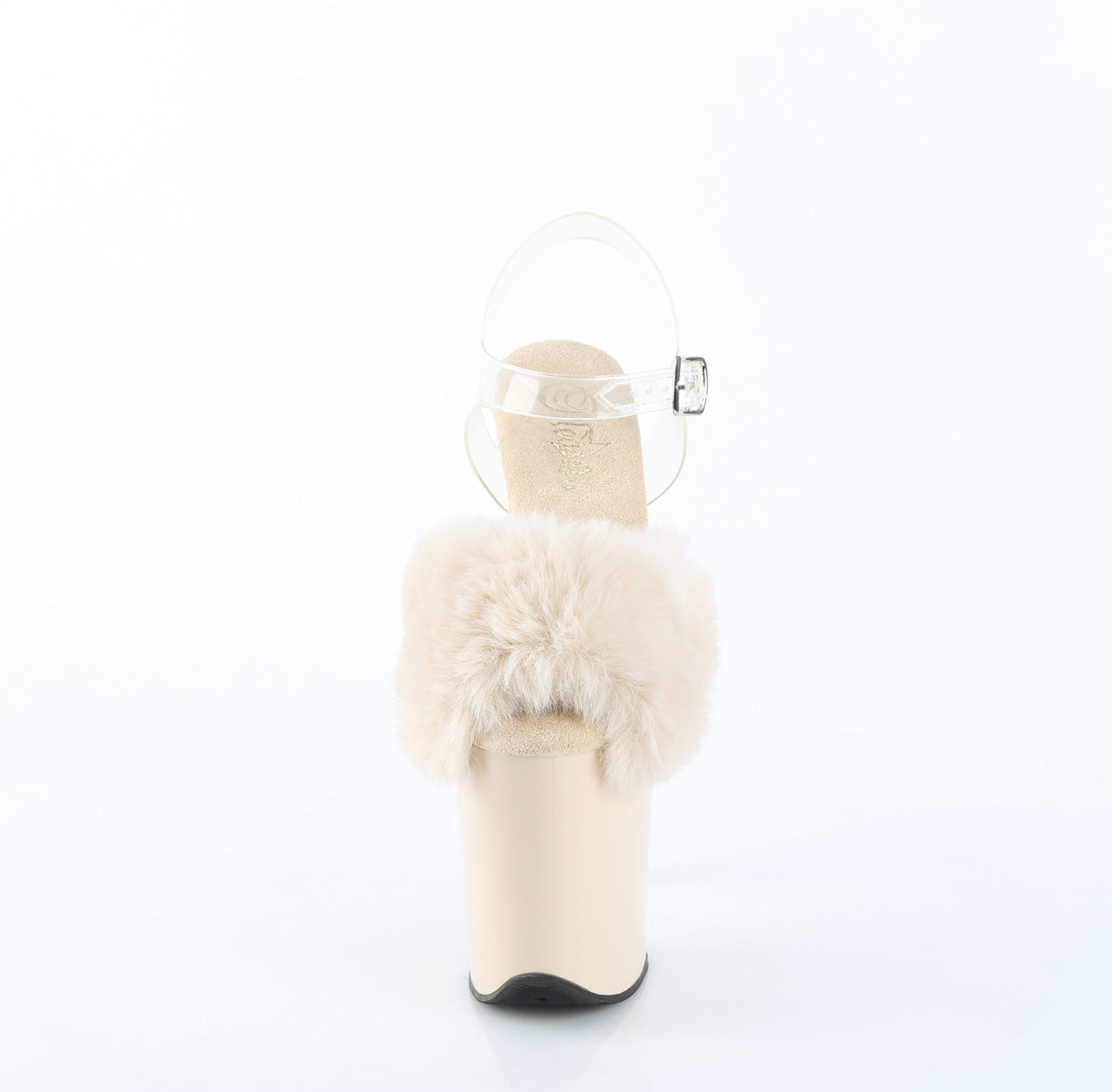 FLAMINGO-808FUR Fur Platform Sandals Nude Multi view 5