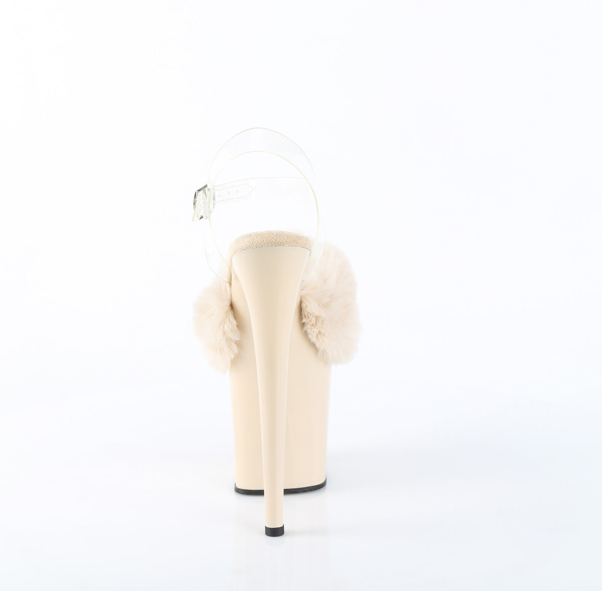 FLAMINGO-808FUR Fur Platform Sandals Nude Multi view 3
