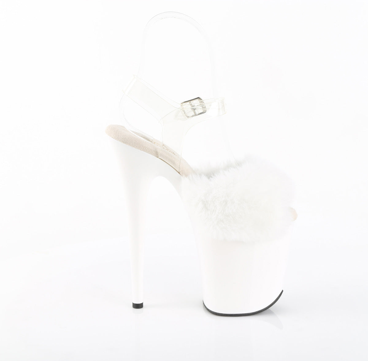 FLAMINGO-808FUR Fur Platform Sandals White Multi view 2