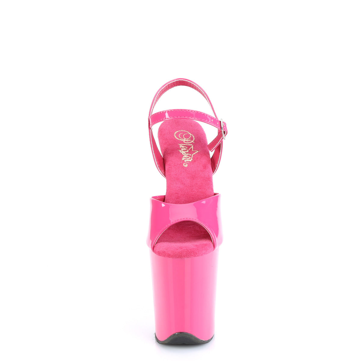 FLAMINGO-809 Pink Ankle Peep Toe High Heel Multi view 5