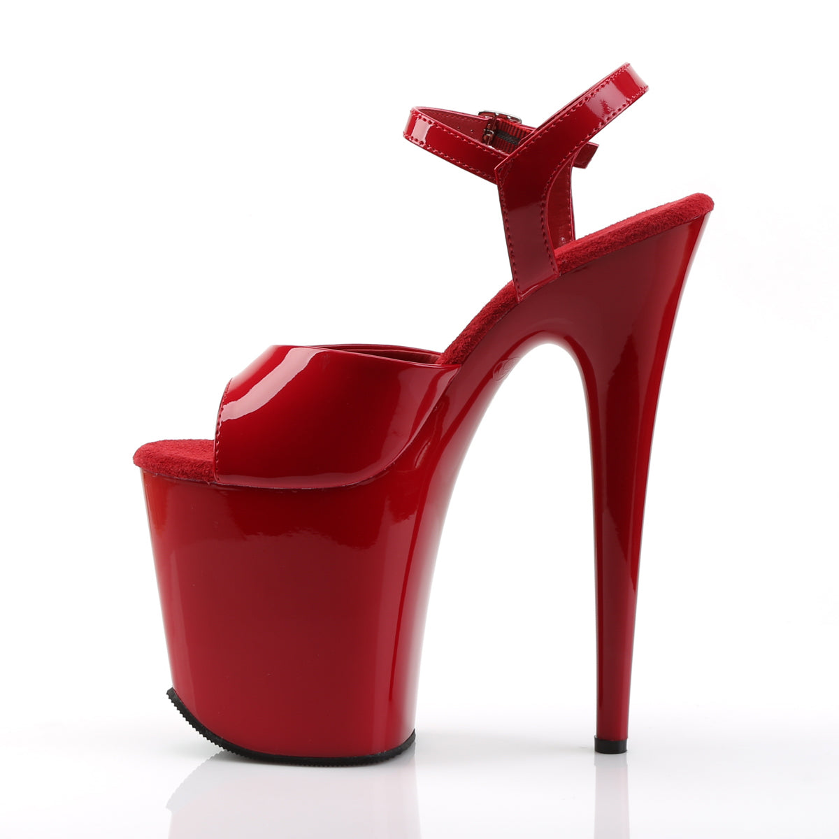 FLAMINGO-809 Red Ankle Peep Toe High Heel Multi view 4