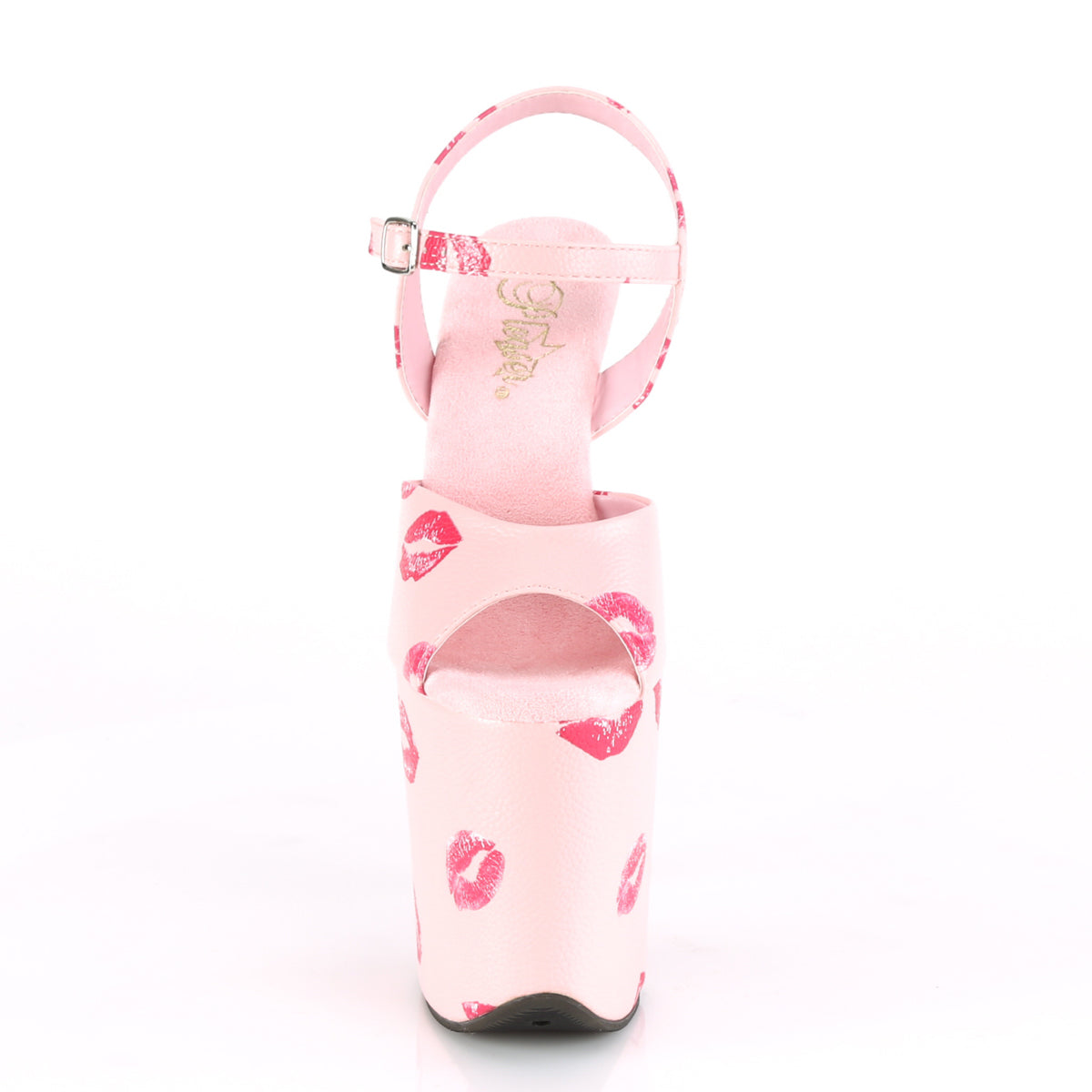 FLAMINGO-809KISSES Ankle Peep Toe High Heel Pink Multi view 5