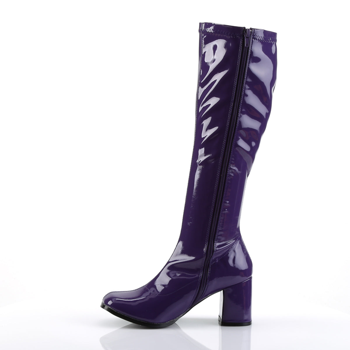 GOGO-300 Purple Patent Knee High Boots Purple Multi view 4