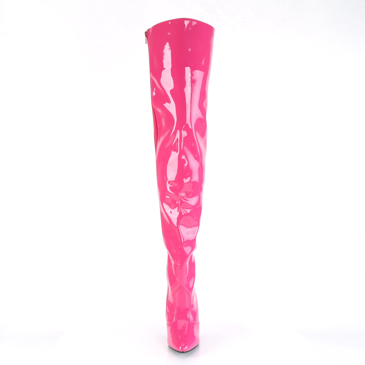 SEDUCE-3010 Patent Black Thigh High Boots Pink Multi view 5