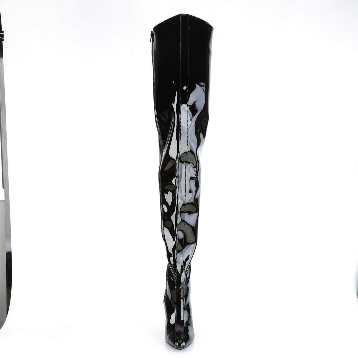 SEDUCE-4010 Patent Black Thigh High Boots Black Multi view 5