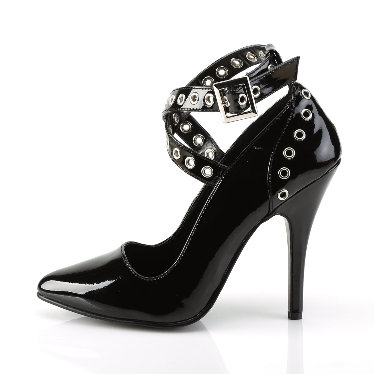 SEDUCE-443 Black Ankle Court High Heel Black Multi view 4