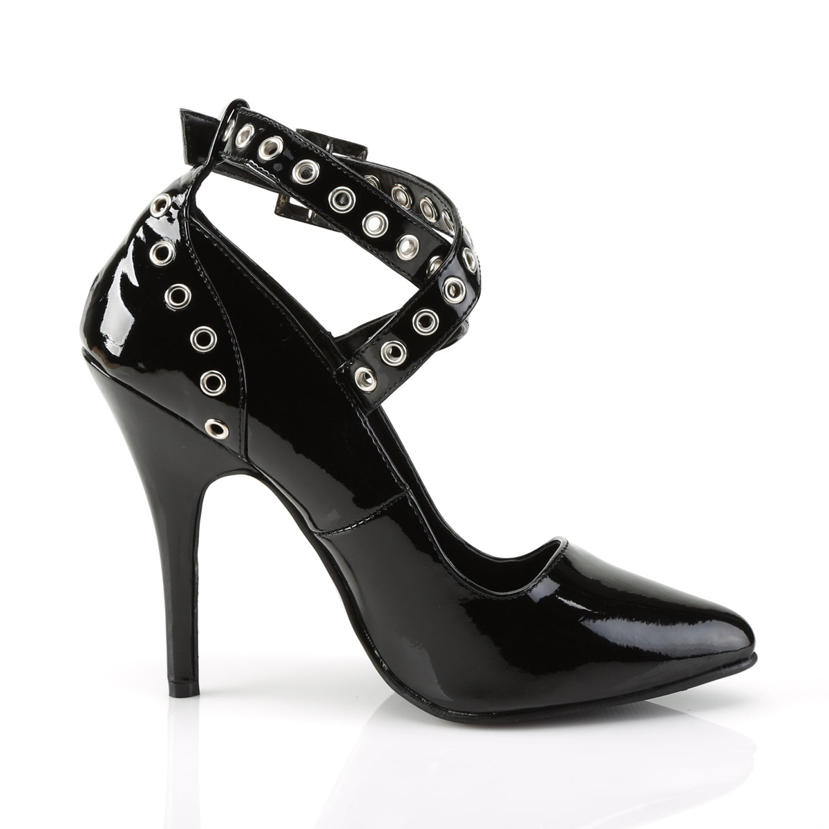 SEDUCE-443 Black Ankle Court High Heel Black Multi view 2