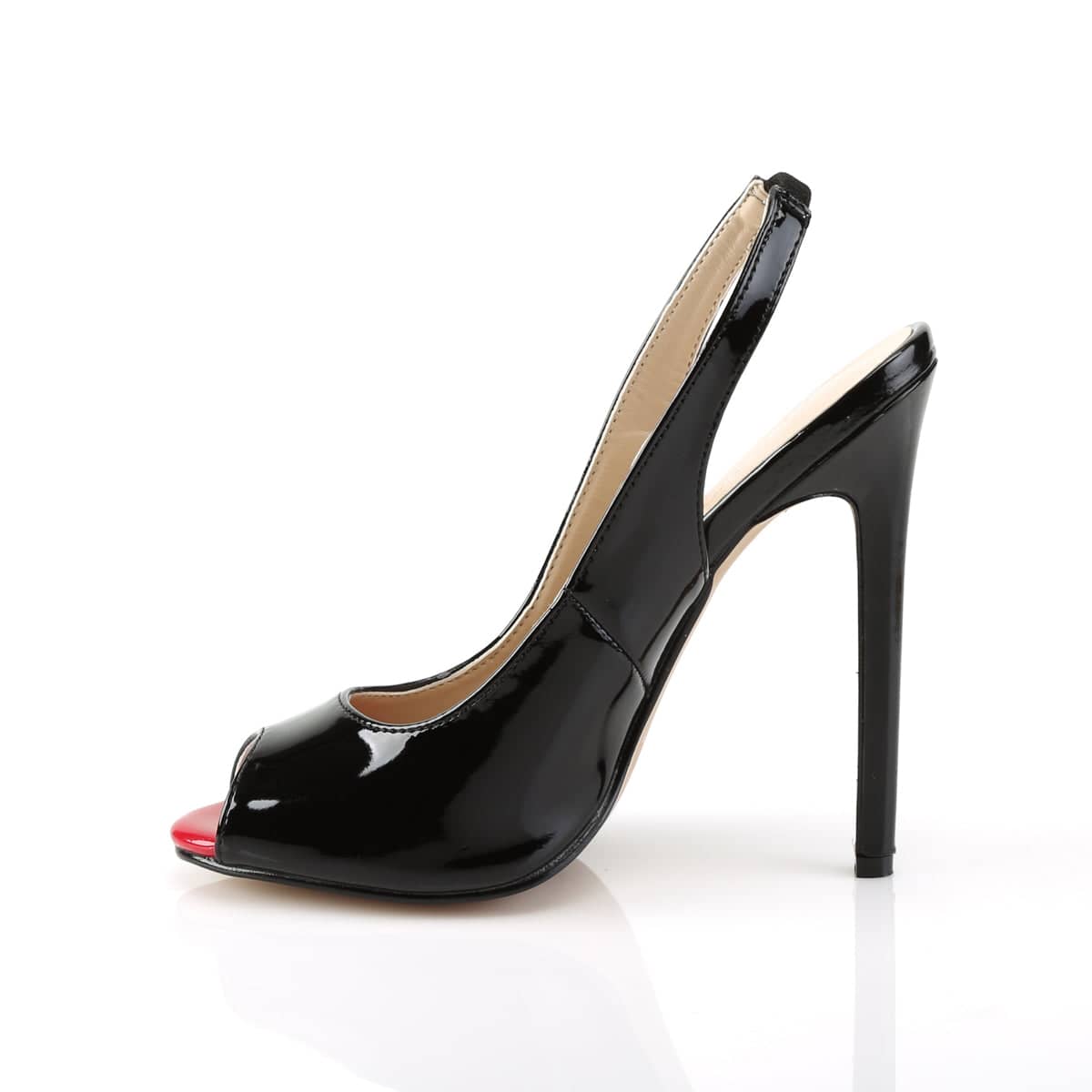SEXY-08 Black Slingback Stiletto Heels