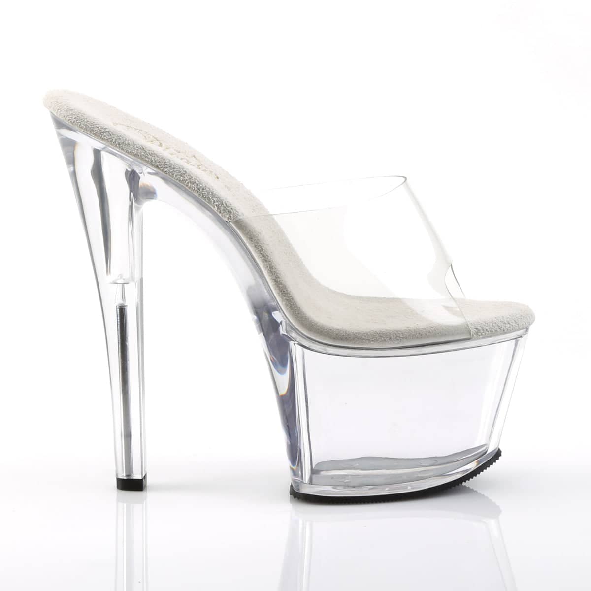 SKY-301 Black & Clear Peep Toe High Heel