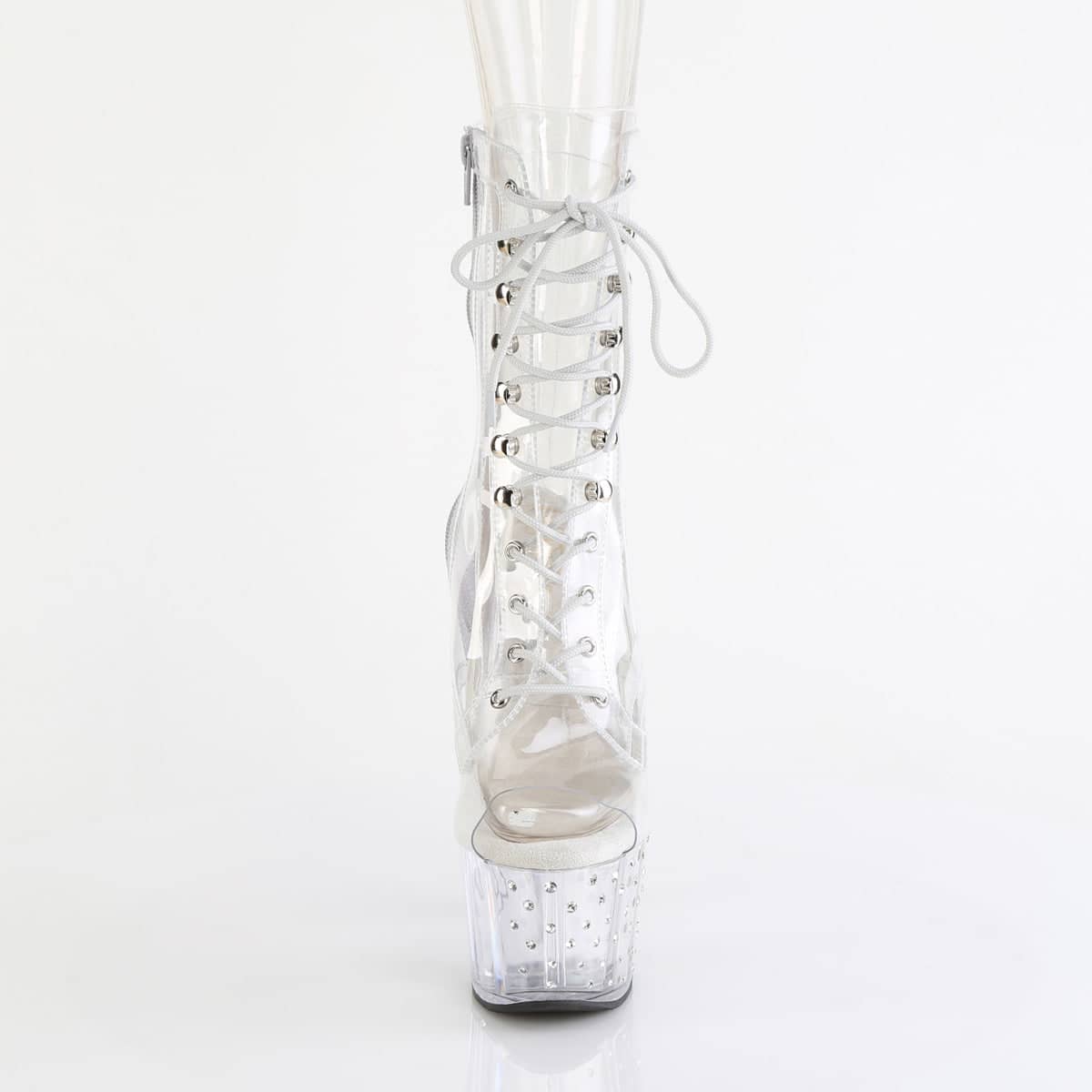 STARDUST-1021C-7 Lace-Up Peep Toe Ankle Boot