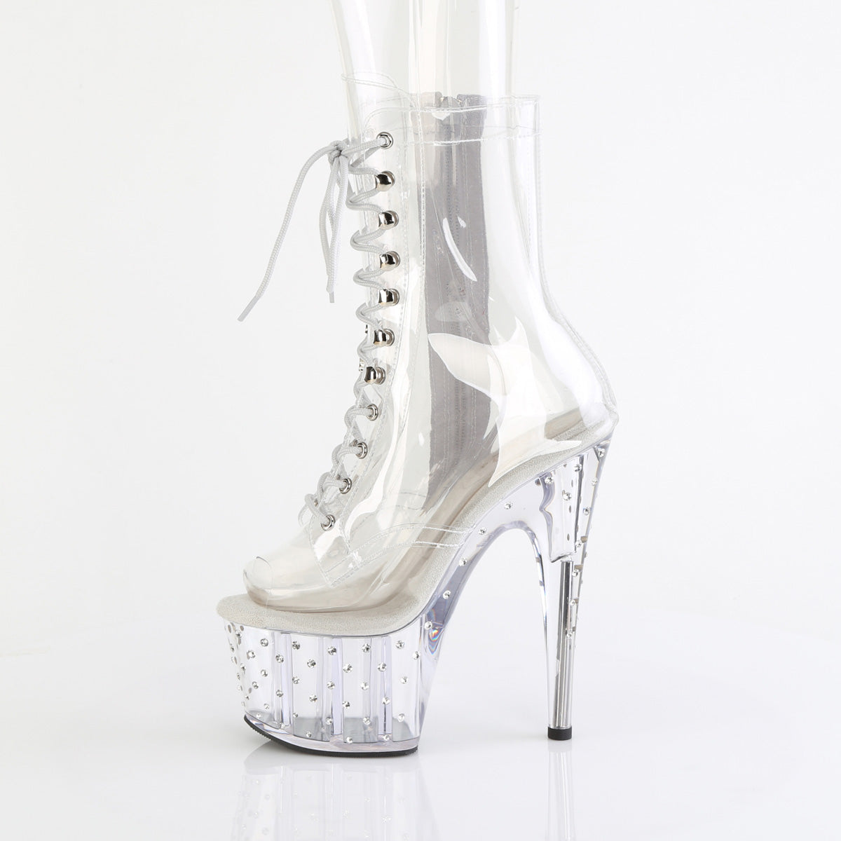 STARDUST-1021C-7 Lace-Up Peep Toe Ankle Boot Multi view 4