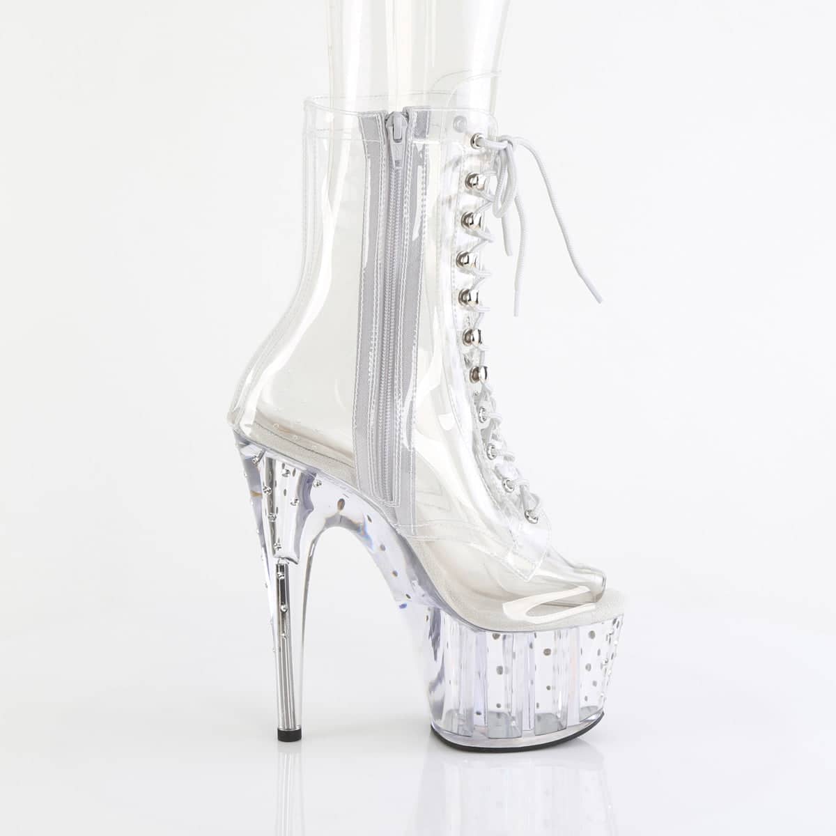 STARDUST-1021C-7 Lace-Up Peep Toe Ankle Boot