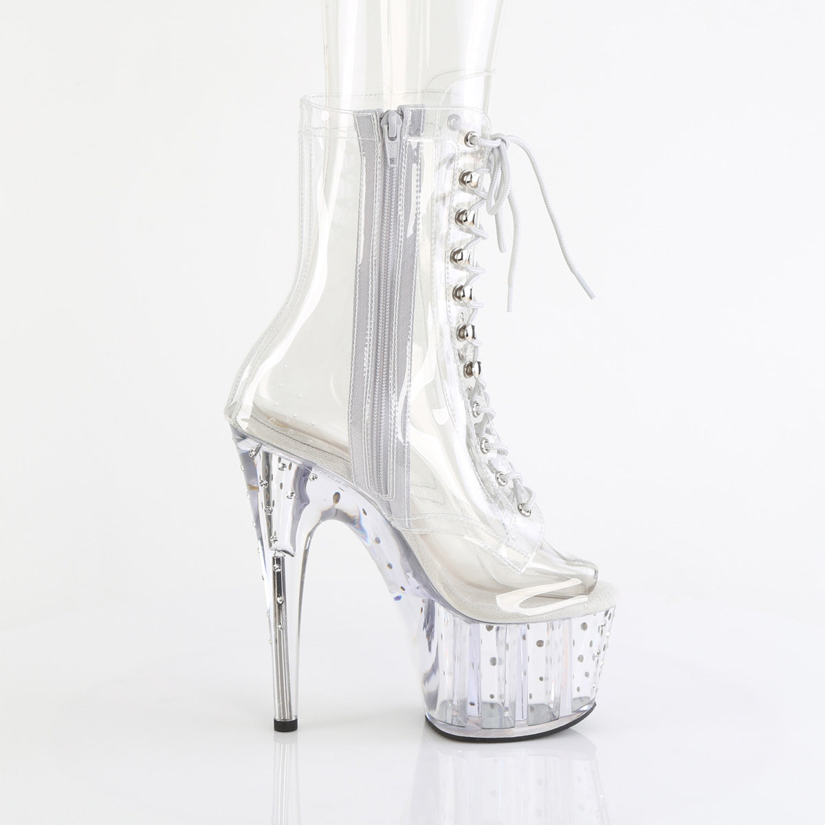 STARDUST-1021C-7 Lace-Up Peep Toe Ankle Boot Multi view 2