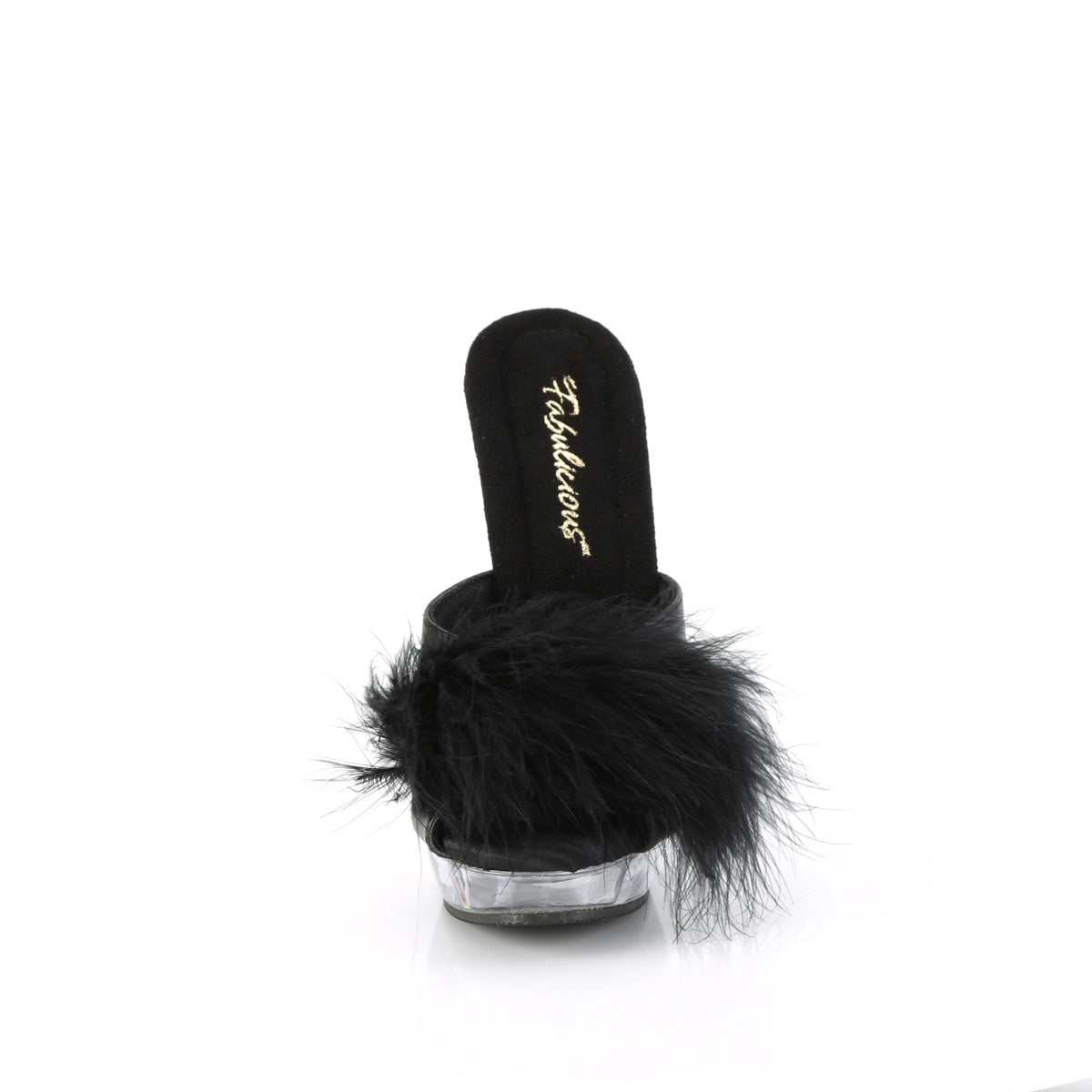 SULTRY-601F Black & Clear Slide High Heel Black & Clear Multi view 5