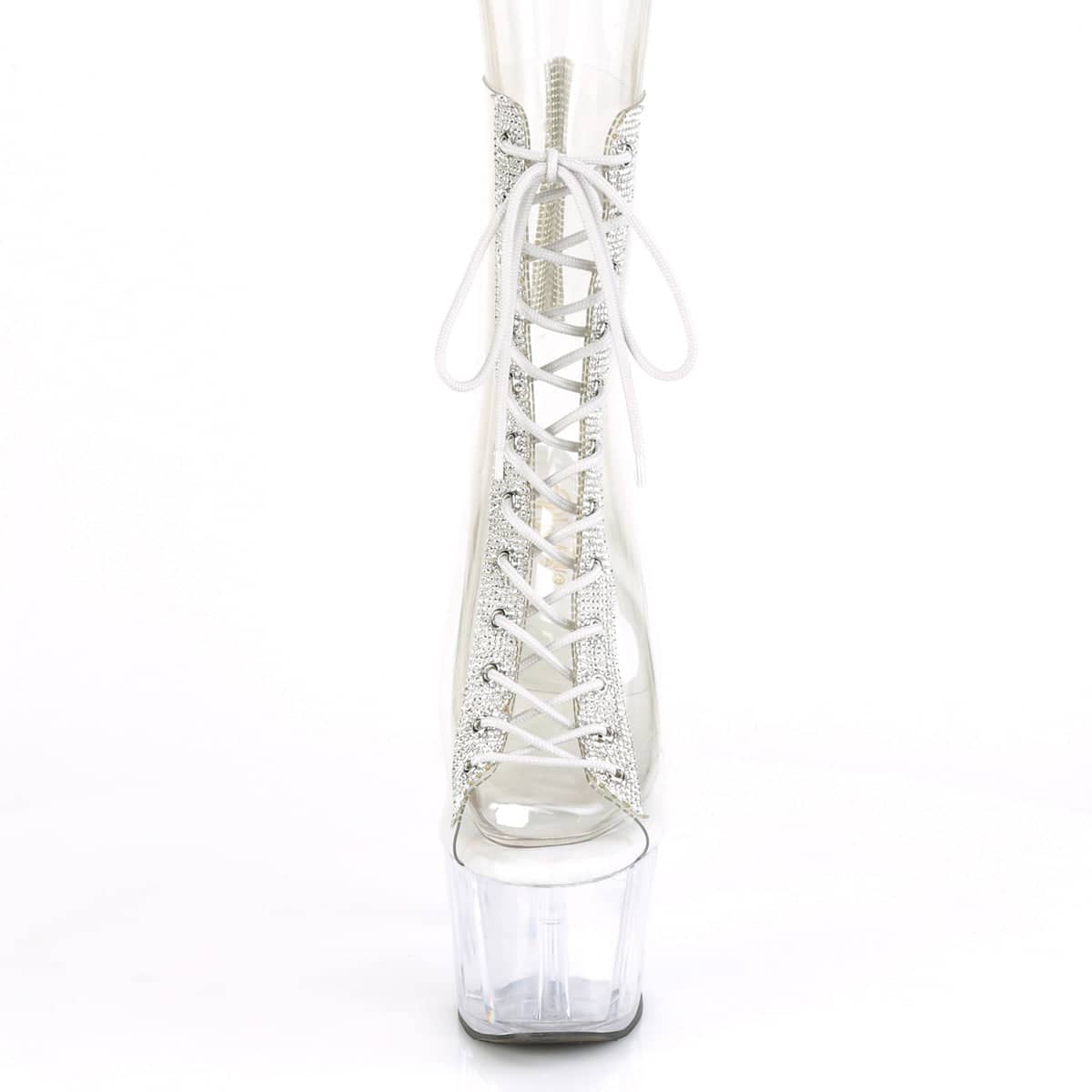 ADORE-1016C-2 Clear Calf High Peep Toe Boots