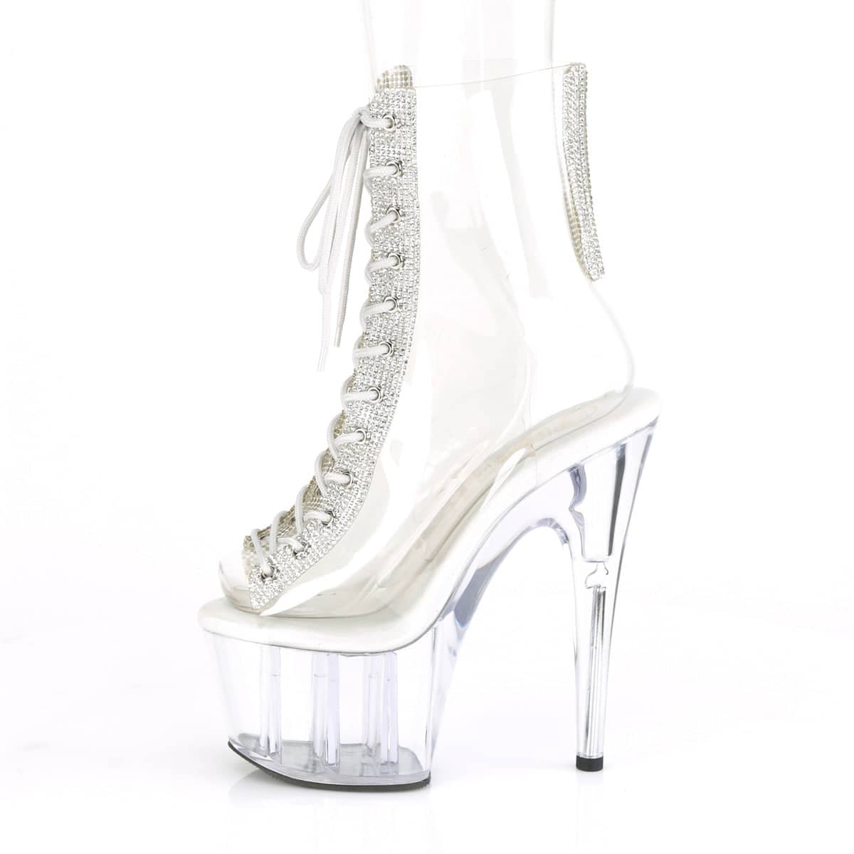 ADORE-1016C-2 Clear Calf High Peep Toe Boots