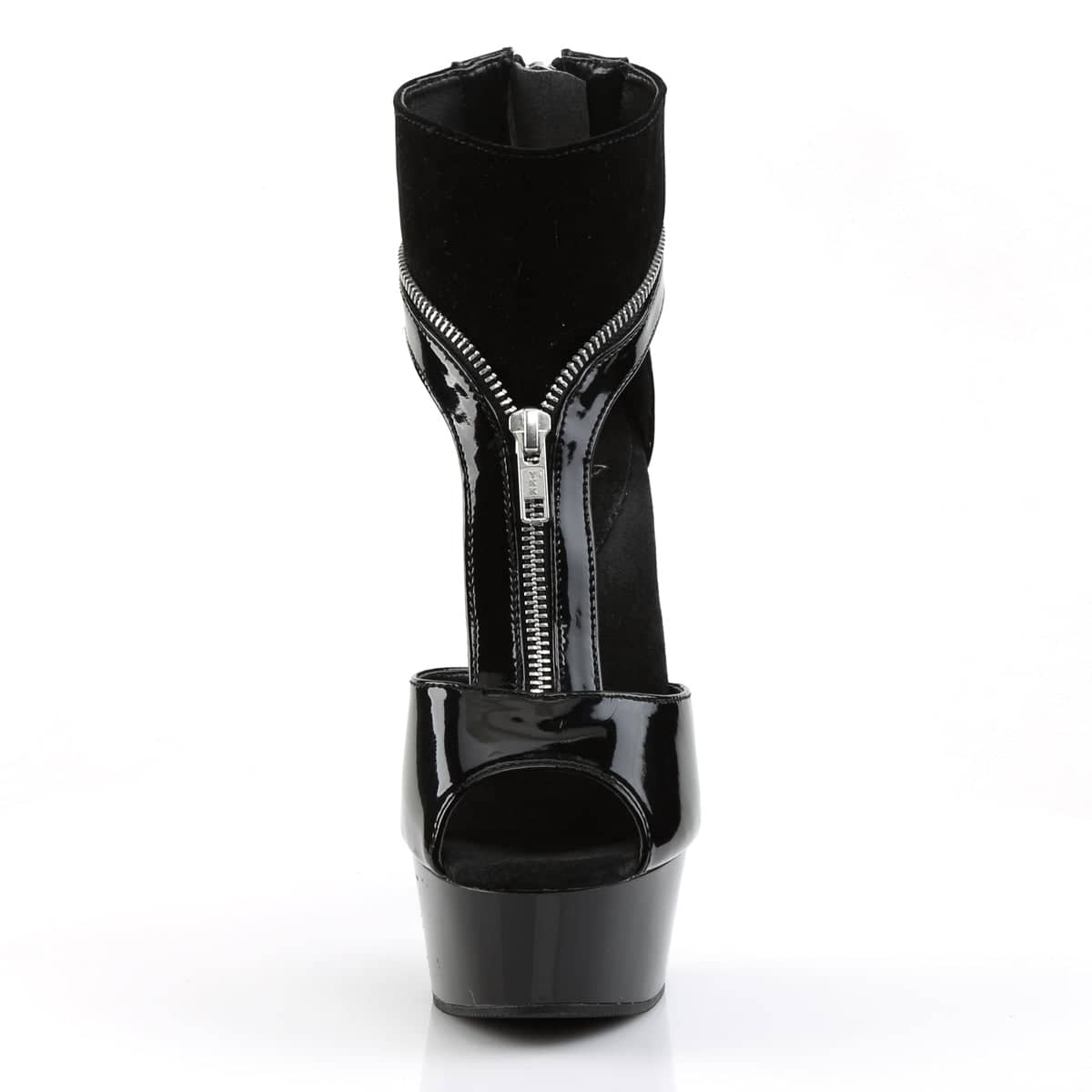 DELIGHT-690 Black Ankle T-Strap Boots