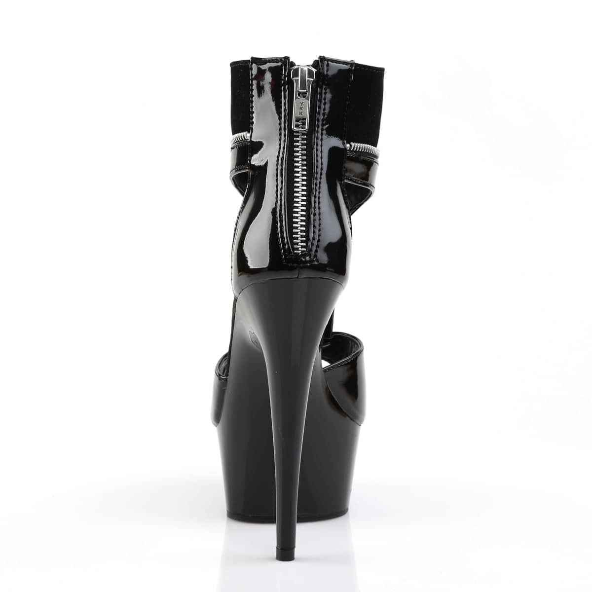 DELIGHT-690 Black Ankle T-Strap Boots