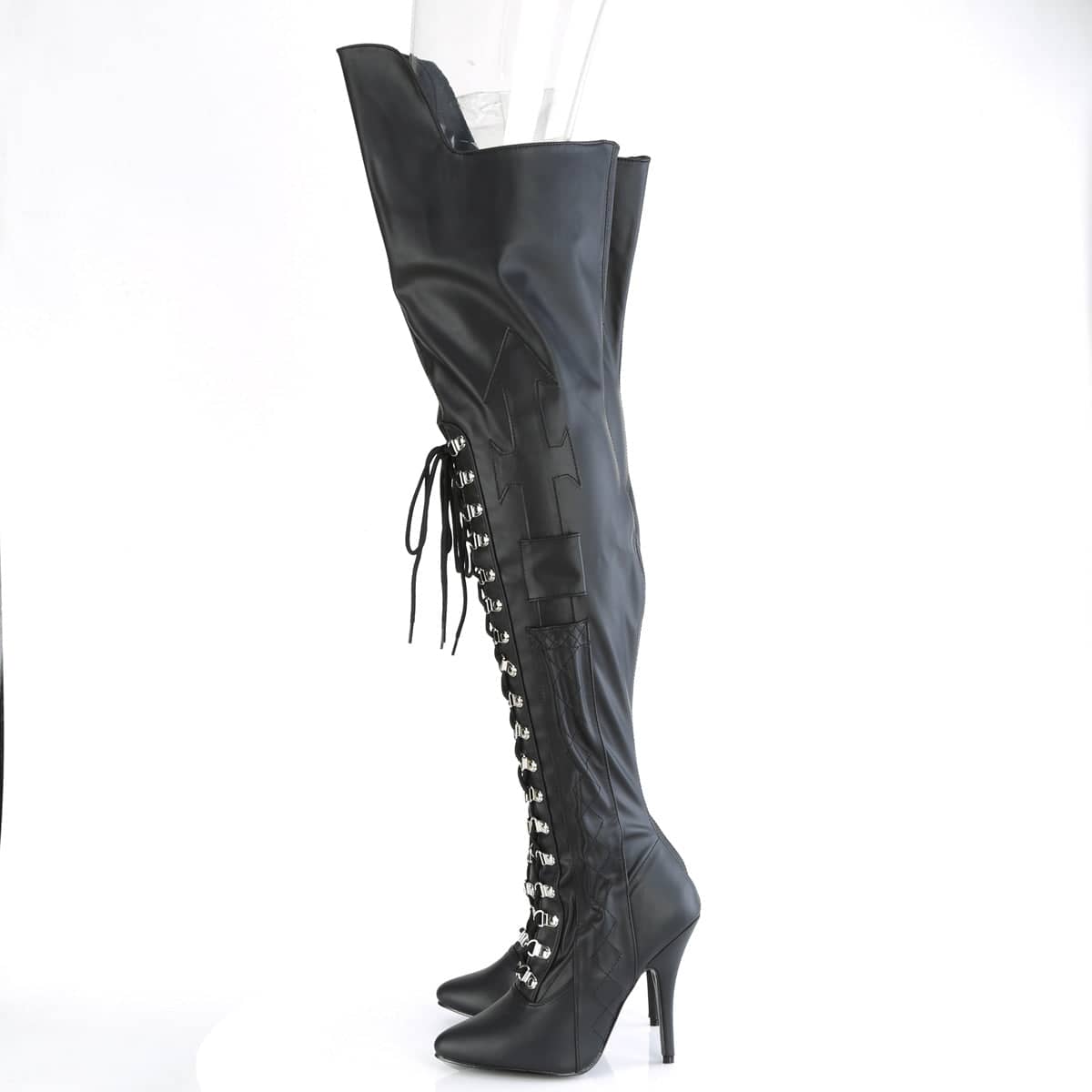 SEDUCE-3082 Black Thigh High Boots