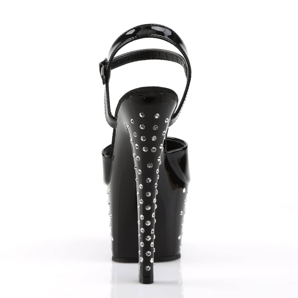 STARDUST-709 Black Ankle Peep Toe High Heel